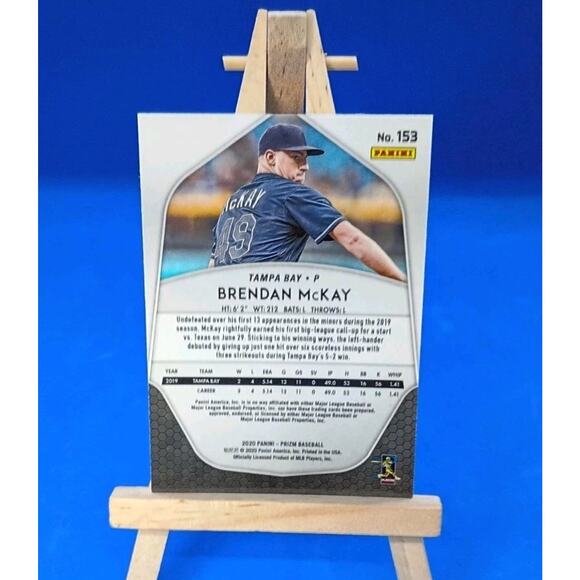 2020 Panini Prizm - Brendan McKay #153 (RC) Tampa Bay Rays - Picture 4 of 5